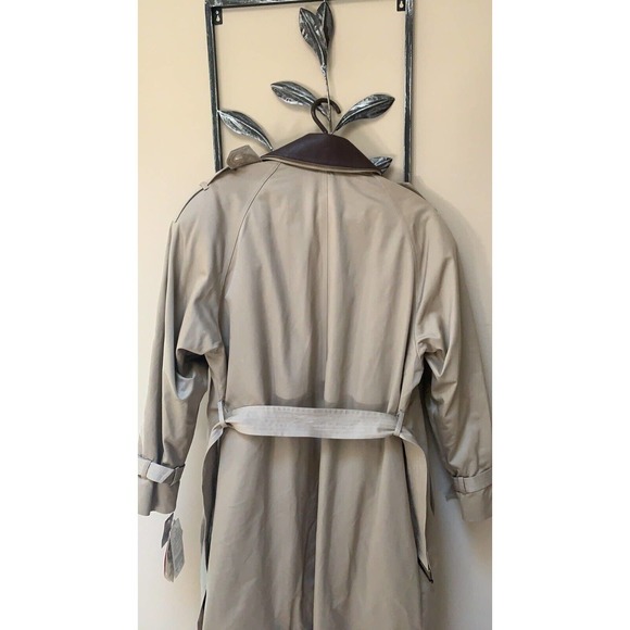 Vintage J.G. Hook Trench Coat Womens Size 14R Plaid Lined Yoke Button Up Belted - Picture 11 of 11